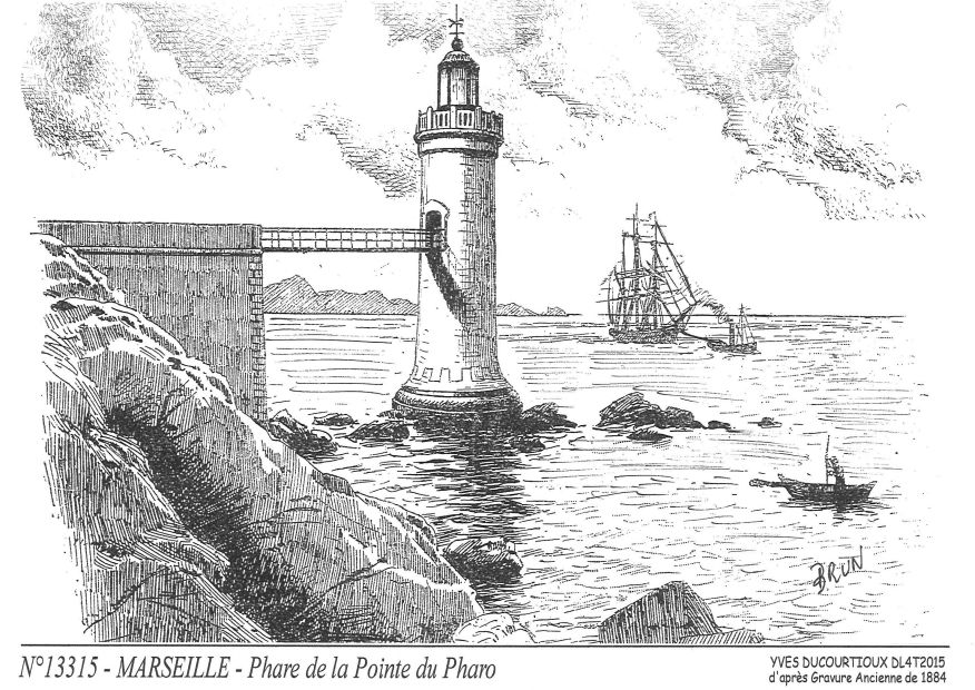 N 13315 - MARSEILLE - phare de la pointe du pharo