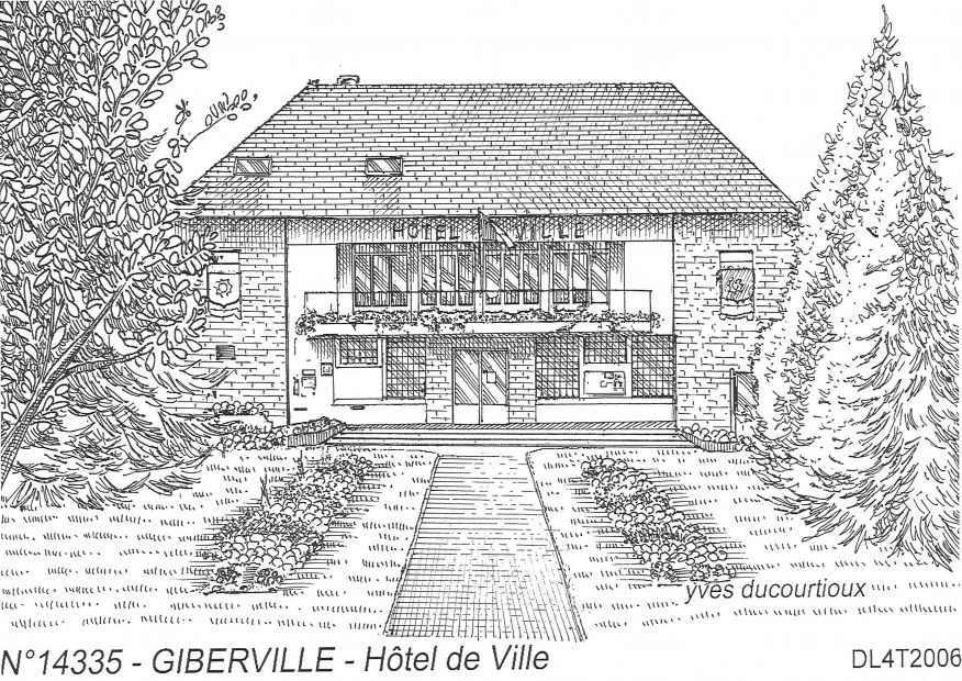 N 14335 - GIBERVILLE - htel de ville