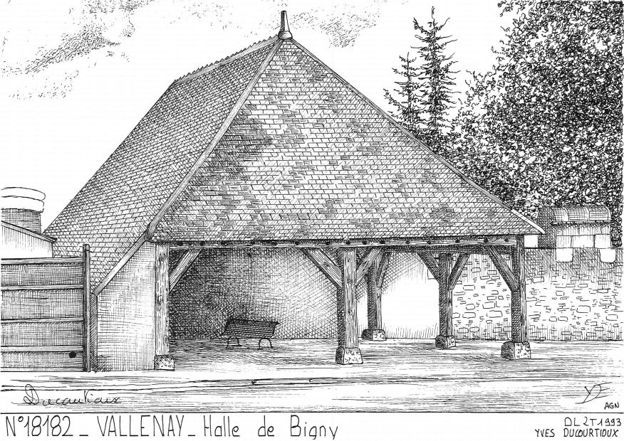 N 18182 - VALLENAY - halle de bigny