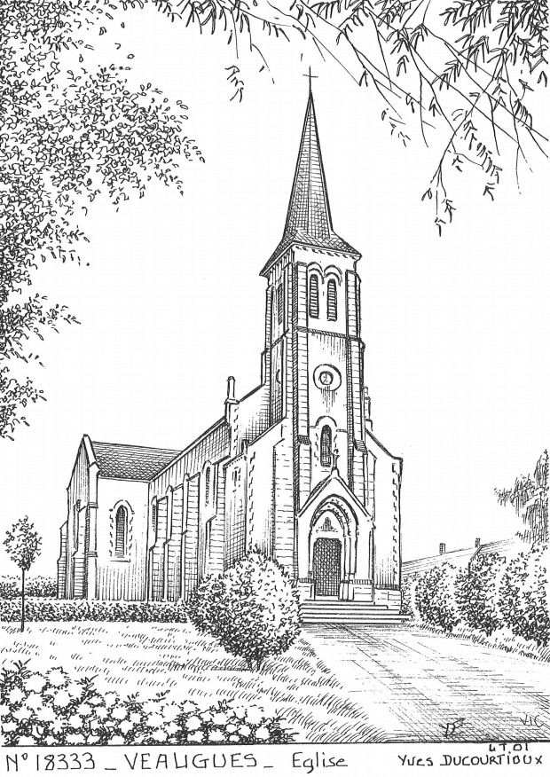 N 18333 - VEAUGUES - glise