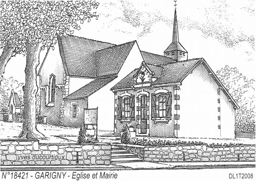 N 18421 - GARIGNY - glise et mairie