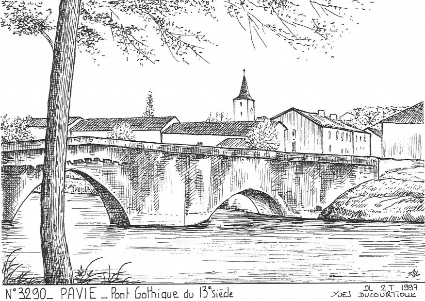 N 32090 - PAVIE - pont gothique du 13me sicle