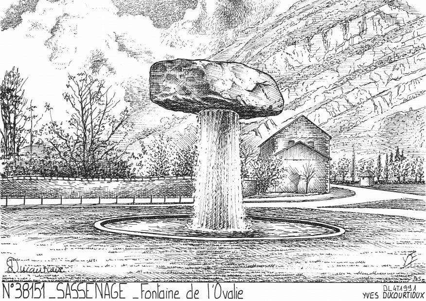N 38151 - SASSENAGE - fontaine de l ovalie
