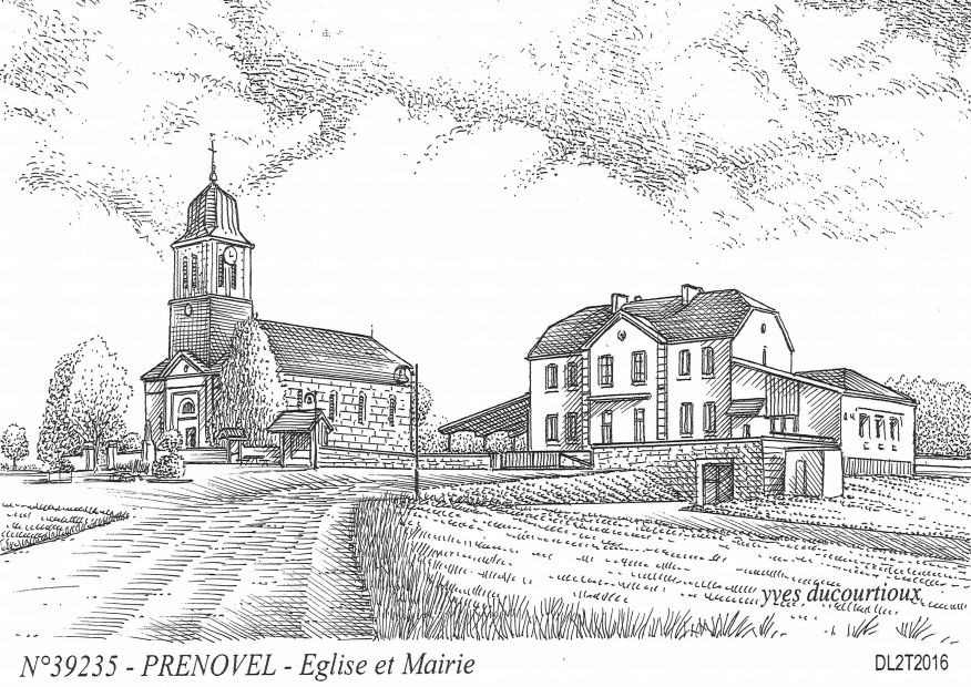 N 39235 - PRENOVEL - glise et mairie