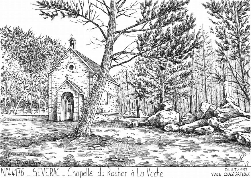 N 44176 - SEVERAC - chapelle du rocher la vache
