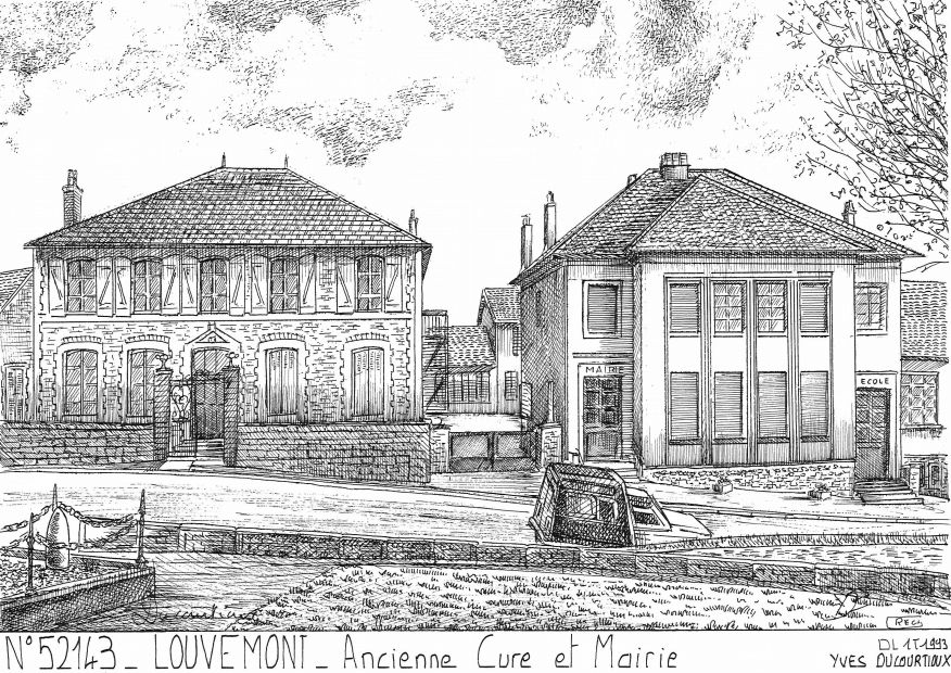 N 52143 - LOUVEMONT - ancienne cure et mairie