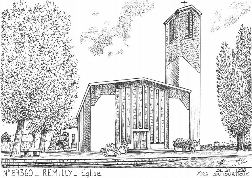 N 57360 - REMILLY - glise