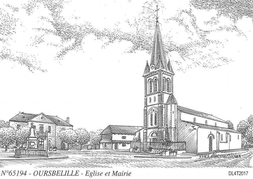 N 65194 - OURSBELILLE - glise et mairie