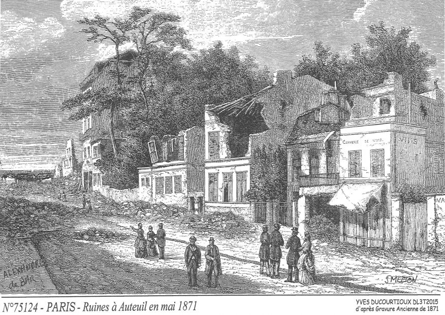N 75124 - PARIS - ruines auteuil en mai 1871