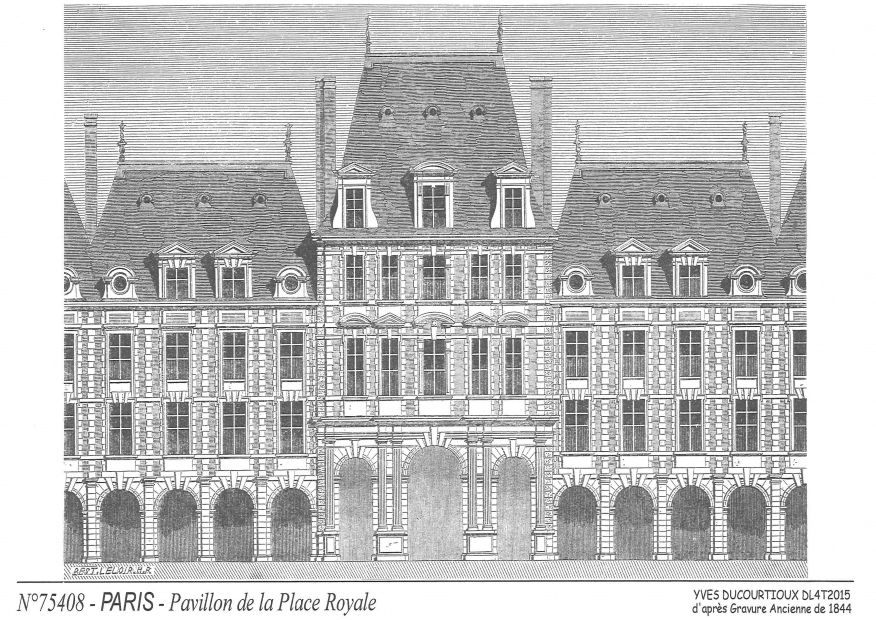 N 75408 - PARIS - pavillon de la place royale