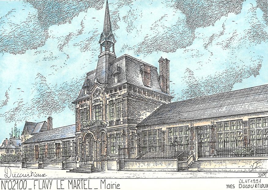 N 02100 - FLAVY LE MARTEL - mairie