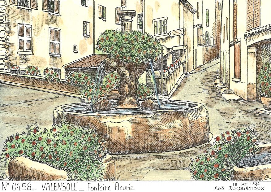 N 04058 - VALENSOLE - fontaine fleurie