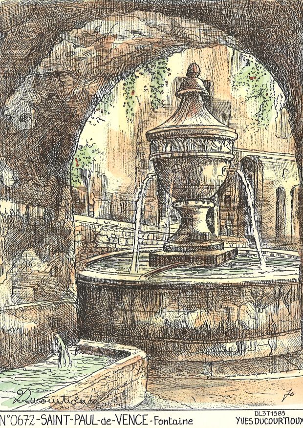 N 06072 - ST PAUL DE VENCE - fontaine