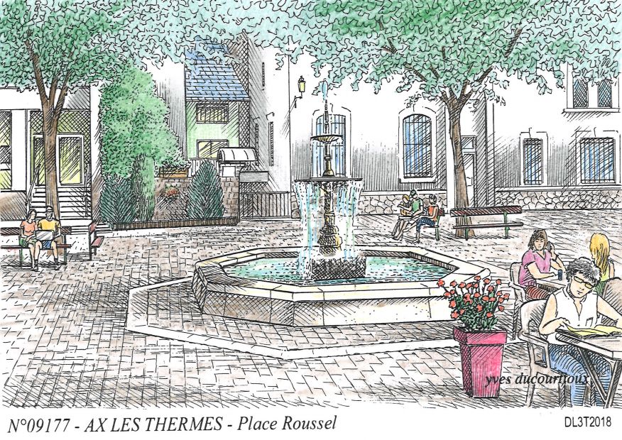N 09177 - AX LES THERMES - place roussel