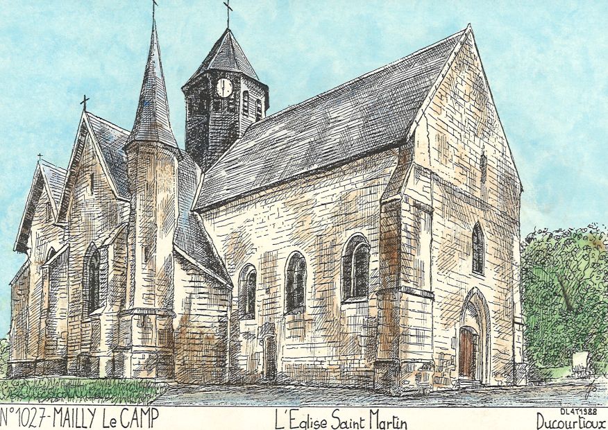 N 10027 - MAILLY LE CAMP - l glise st martin