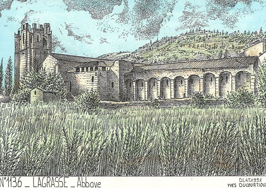 N 11036 - LAGRASSE - abbaye