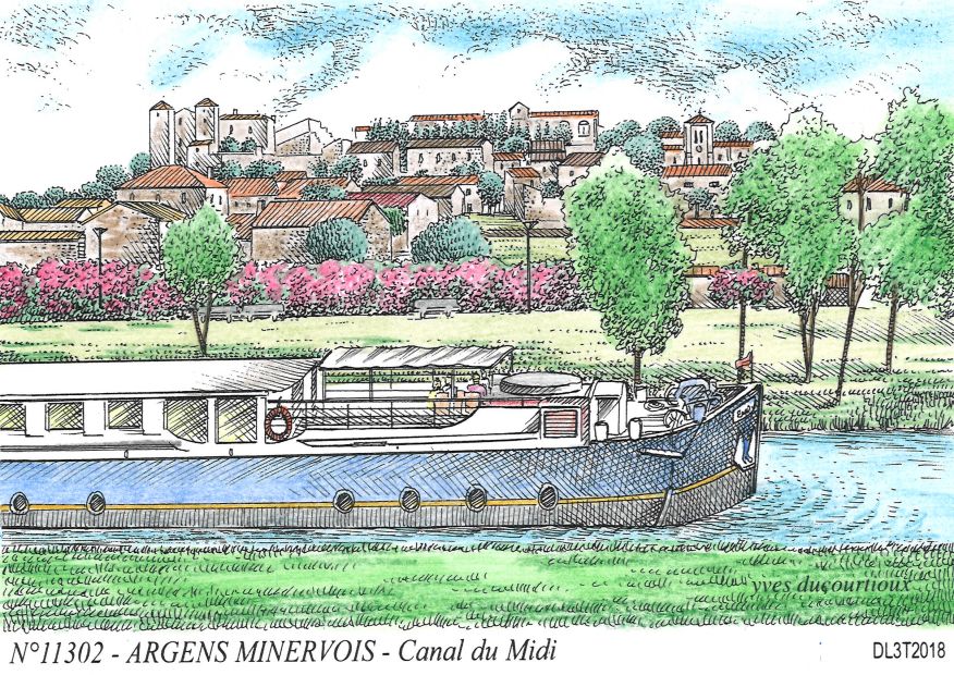 N 11302 - ARGENS MINERVOIS - canal du midi