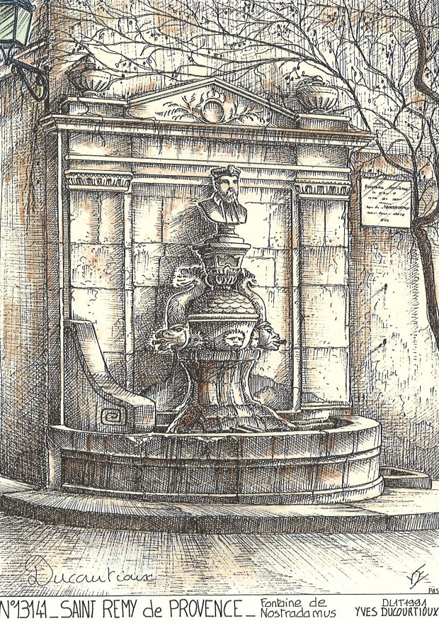 N 13141 - ST REMY DE PROVENCE - fontaine de nostradamus