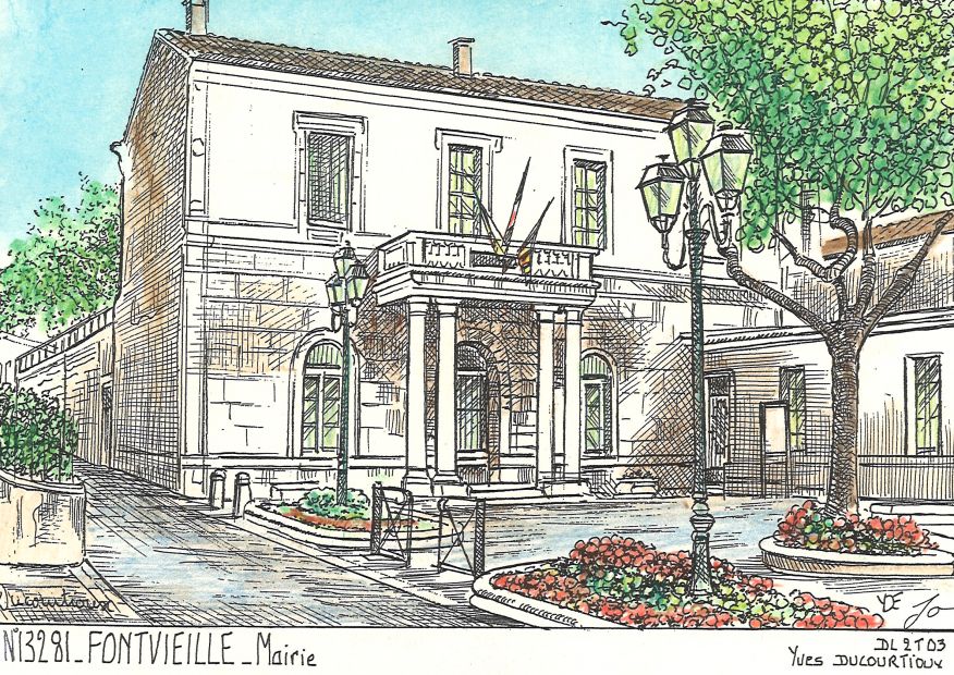 N 13281 - FONTVIEILLE - mairie