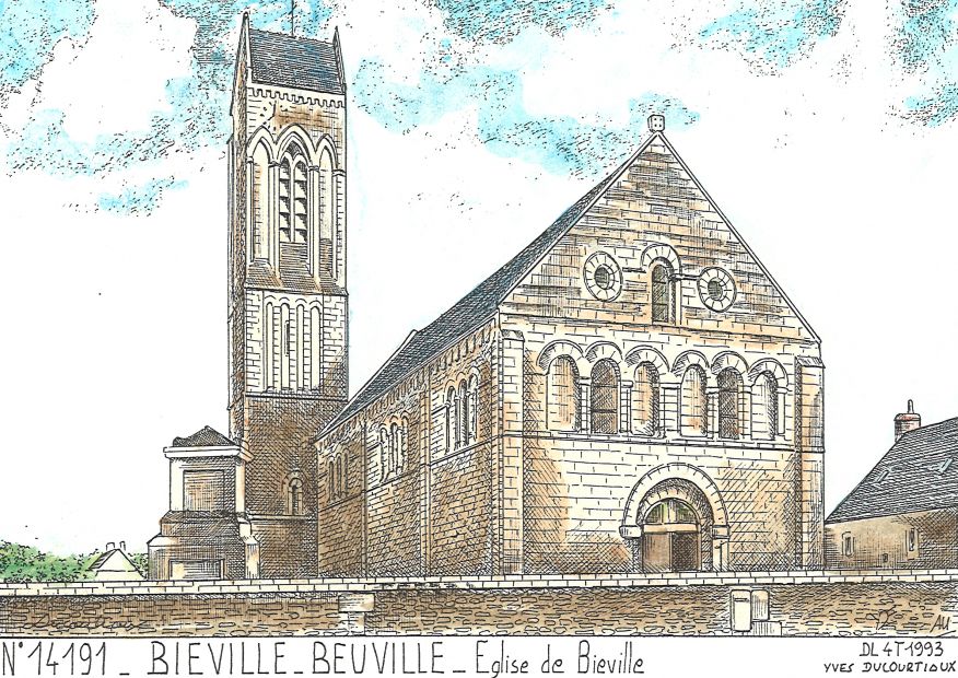 N 14191 - BIEVILLE BEUVILLE - glise de bieville