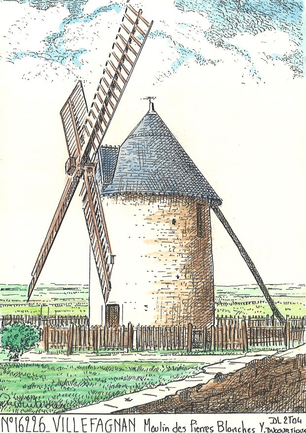 N 16226 - VILLEFAGNAN - moulin des pierres blanches