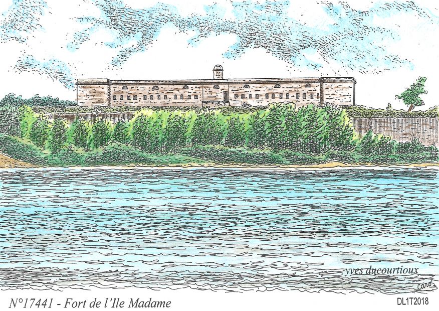 N 17441 - PORT DES BARQUES - fort de l ile madame