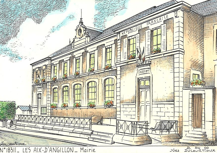 N 18311 - LES AIX D ANGILLON - mairie
