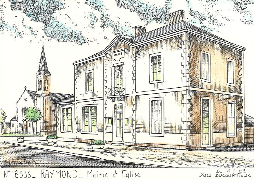 N 18336 - RAYMOND - mairie et glise