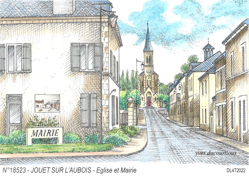 N 18523 - JOUET SUR L AUBOIS - glise et mairie