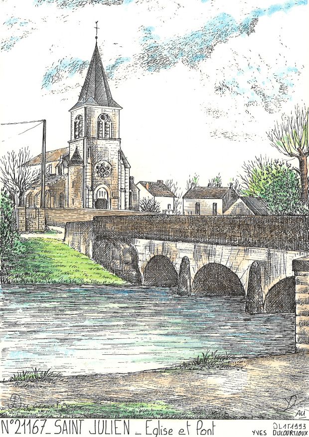 N 21167 - ST JULIEN - glise et pont