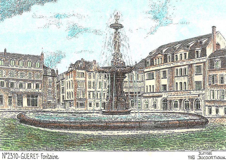 N 23010 - GUERET - fontaine