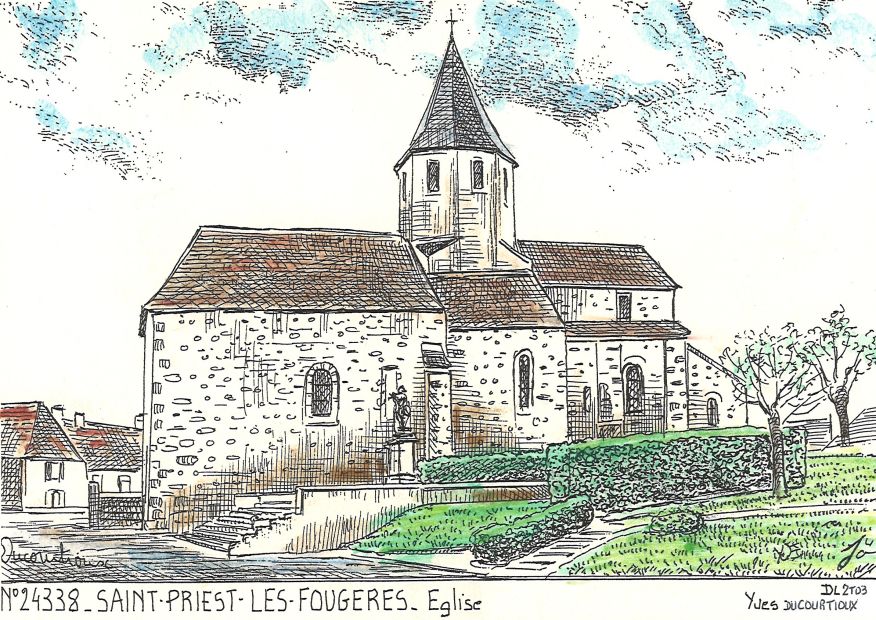 N 24338 - ST PRIEST LES FOUGERES - glise