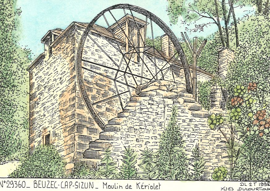 N 29360 - BEUZEC CAP SIZUN - moulin de keriolet