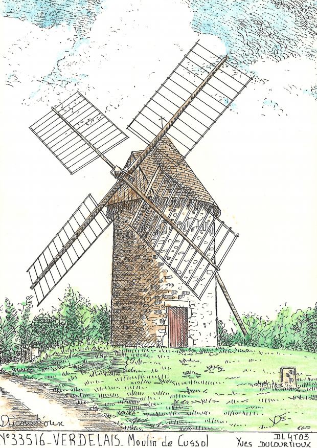 N 33516 - VERDELAIS - moulin de cussol