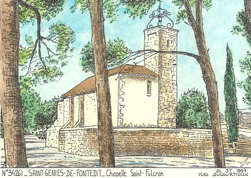 N 34261 - ST GENIES DE FONTEDIT - chapelle st fulcran