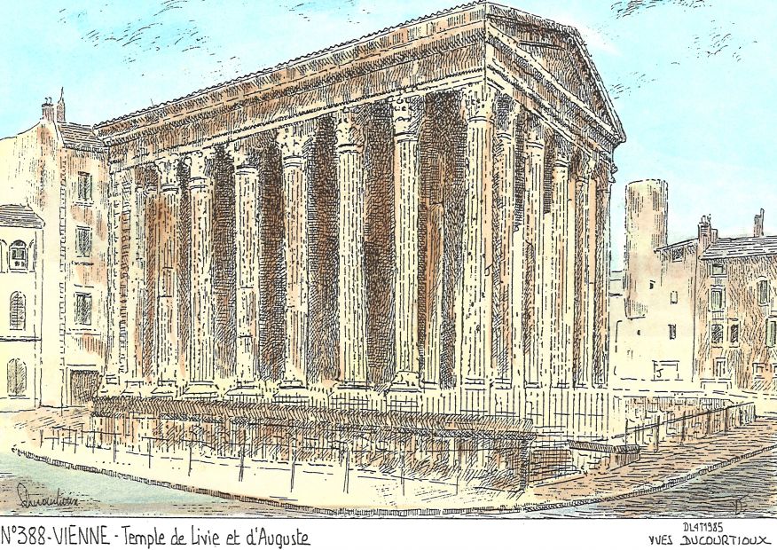 N 38008 - VIENNE - temple de livie et d auguste