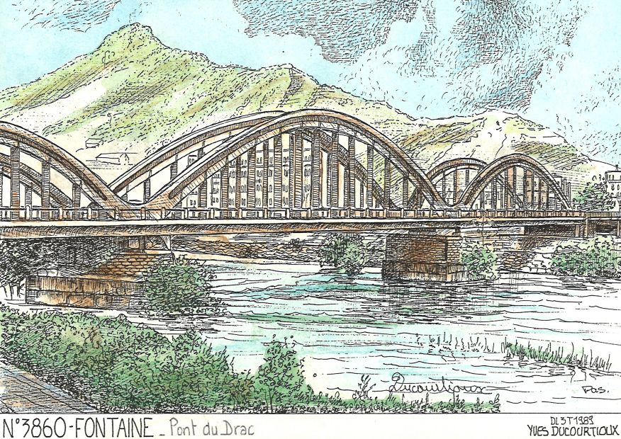 N 38060 - FONTAINE - pont du drac