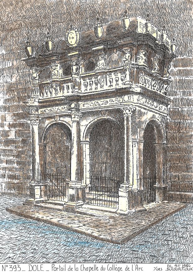 N 39003 - DOLE - portail de la chapelle du coll