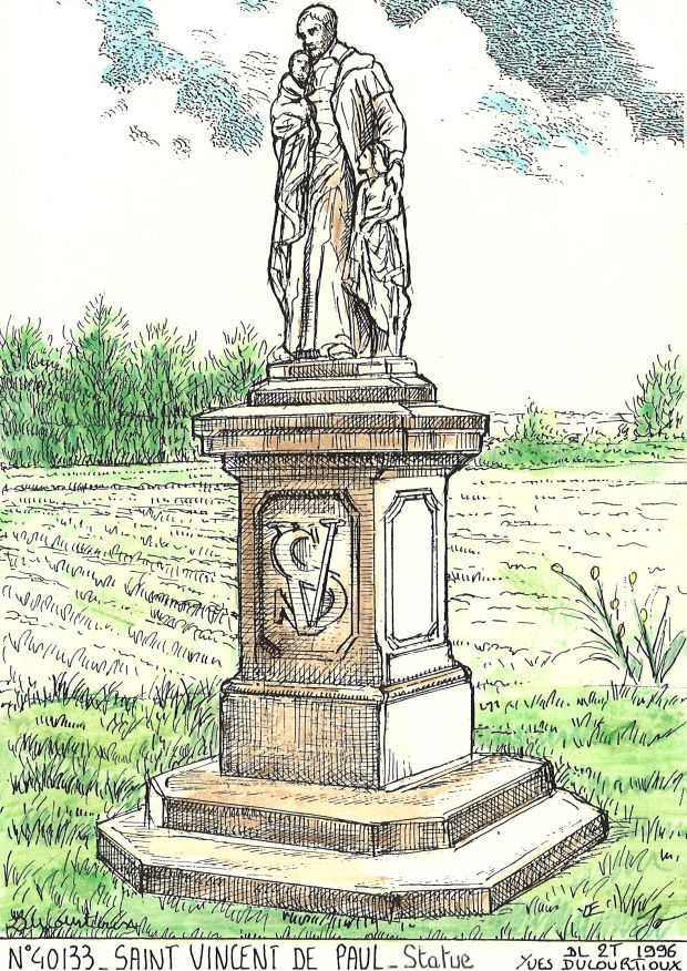 N 40133 - ST VINCENT DE PAUL - statue