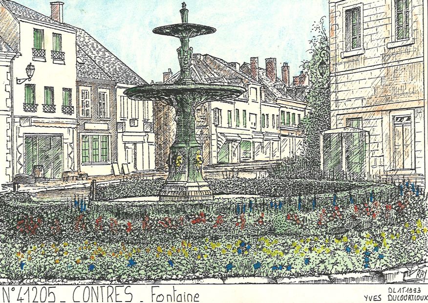 N 41205 - CONTRES - fontaine