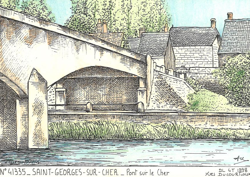 N 41335 - ST GEORGES SUR CHER - pont sur le cher