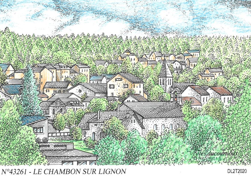 N 43261 - LE CHAMBON SUR LIGNON - vue