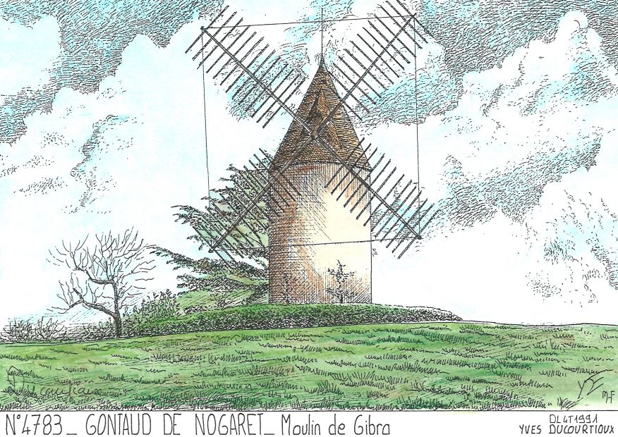 N 47083 - GONTAUD DE NOGARET - moulin de gibra