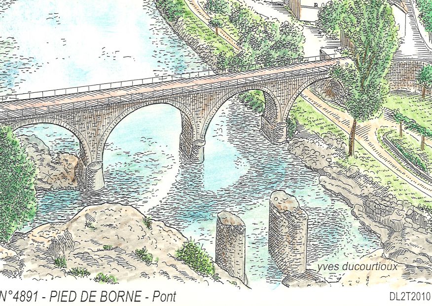 N 48091 - PIED DE BORNE - pont