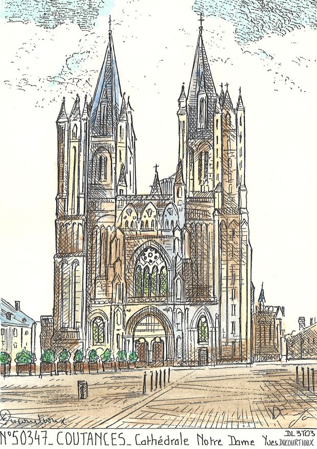 N 50347 - COUTANCES - cathdrale notre dame