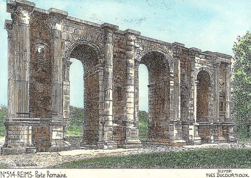 N 51004 - REIMS - porte romaine