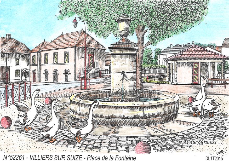 N 52261 - VILLIERS SUR SUIZE - place de la fontaine