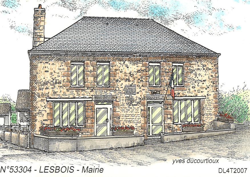 N 53304 - LESBOIS - mairie