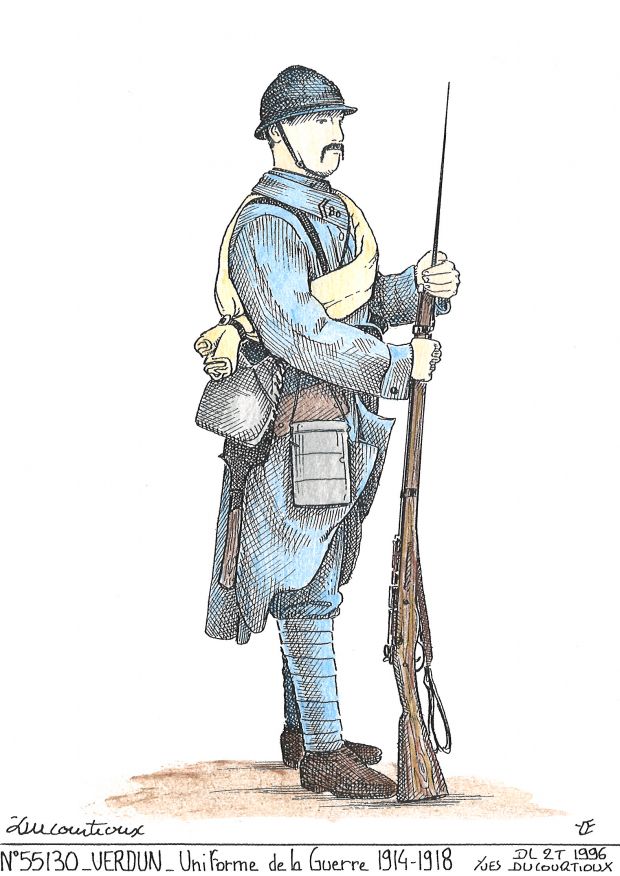 N 55130 - VERDUN - uniforme de la guerre 14 18