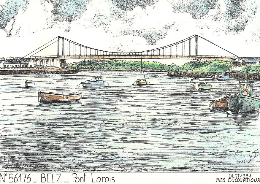 N 56176 - BELZ - pont lorois